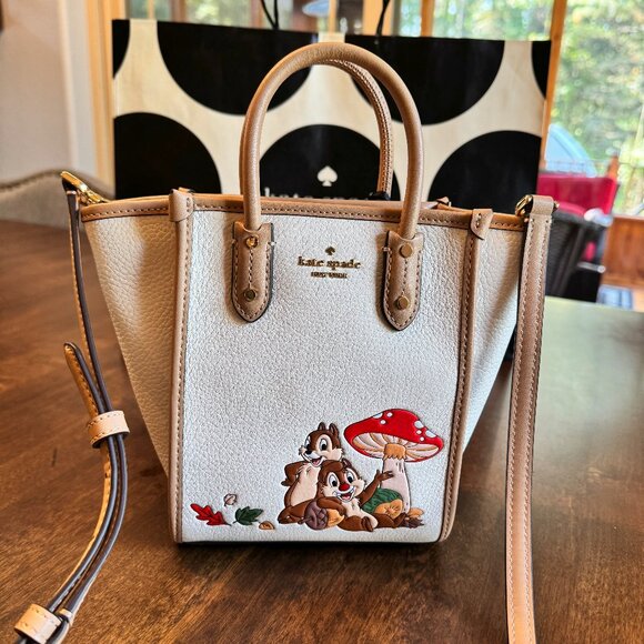 Kate Spade x Disney Chip N Dale Ella Mini Tote Crossbody Purse - Limited Edition - Picture 2 of 9